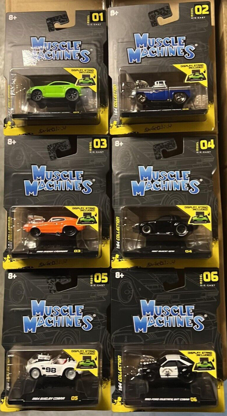 Muscle Machines 1:64 – Maisto Muscle Machines Series 1 – Set of 6 Diecast Cars