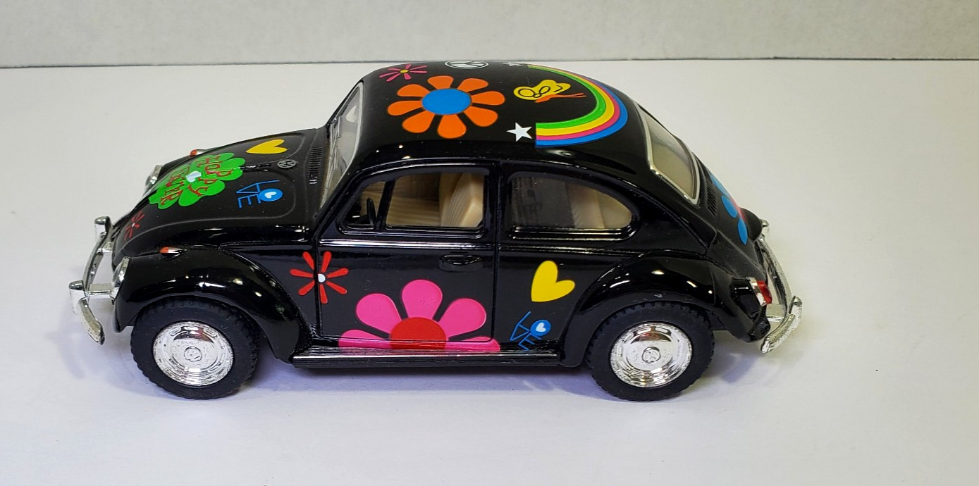 2023 Kintoy Diecast Pull Back Volkswagen Classical VW Beetle Car Black 1967