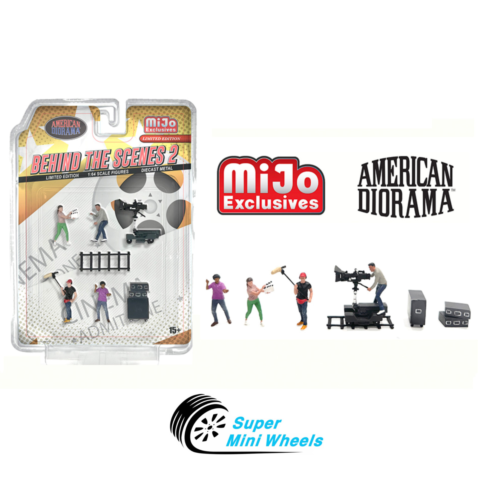 American Diorama 1:64 – Behind The Scenes II Figures – 6 pcs Set – Metal
