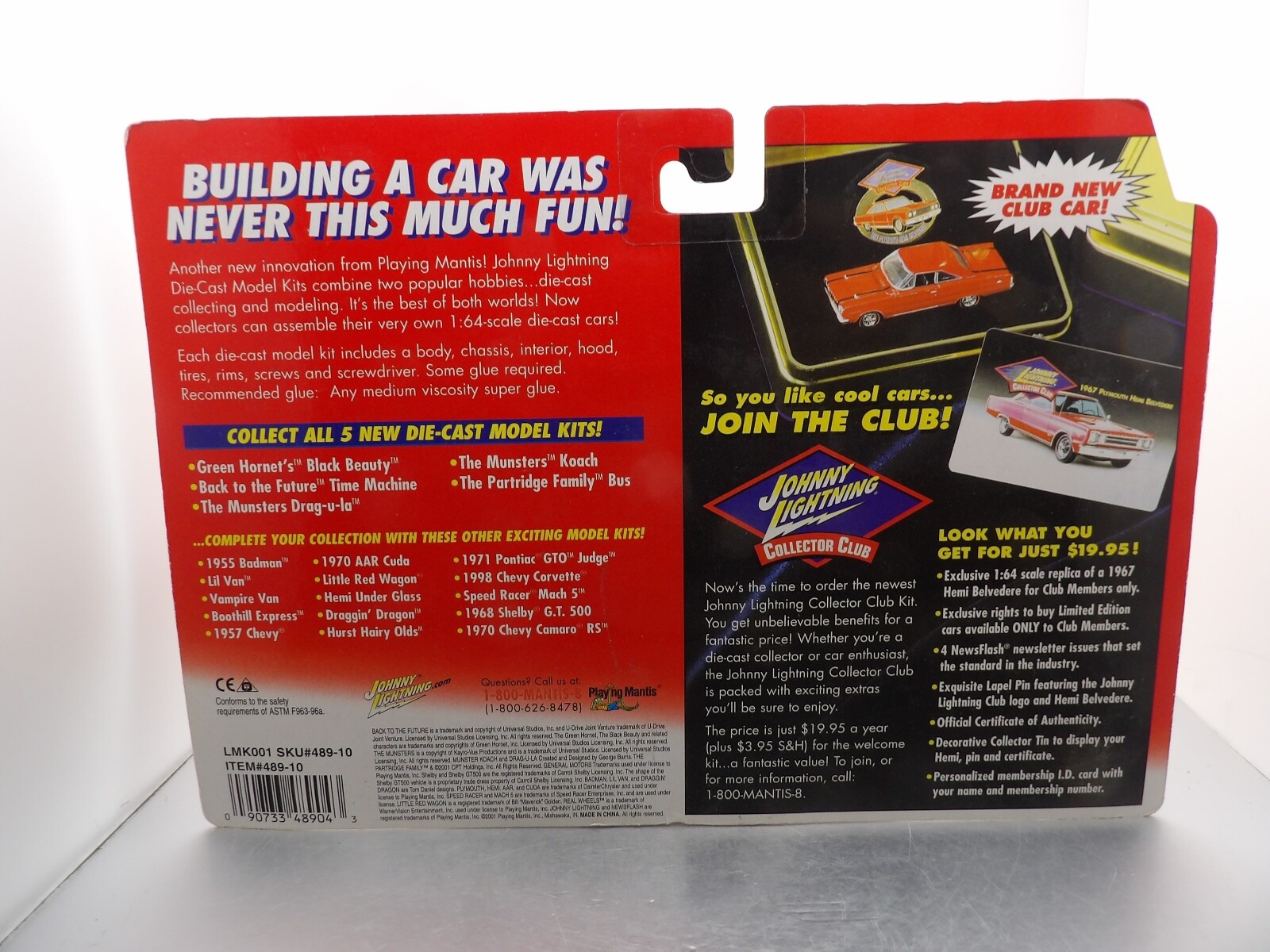 THE MUNSTERS DRAG-U-LA 2001 JOHNNY LIGHTNING 1:64 DIE-CAST MODEL KIT
