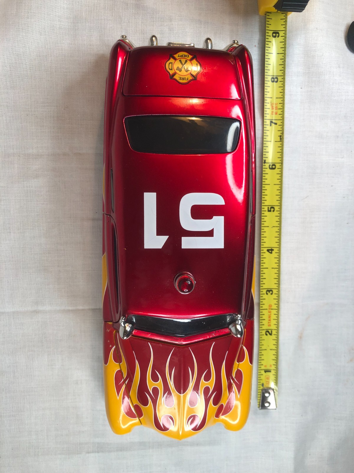 Jada 51 1951 Mercury Merc Chopped Badge City Heat Fire Dept Car 1/24