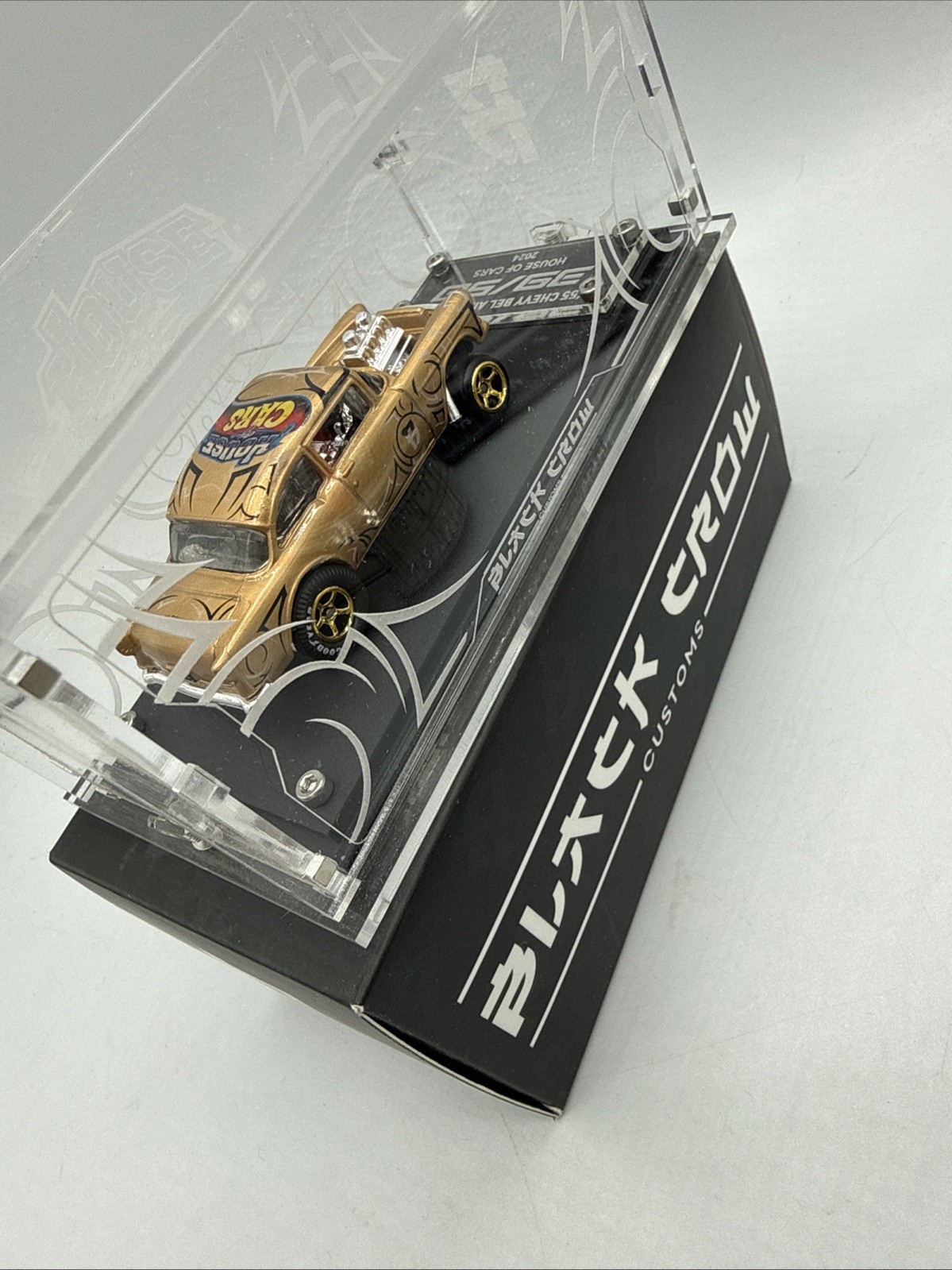 2024 BLACK CROW CUSTOMS Hot Wheels 55 CHEVY BEL AIR GASSER 39/50 House Of Cars
