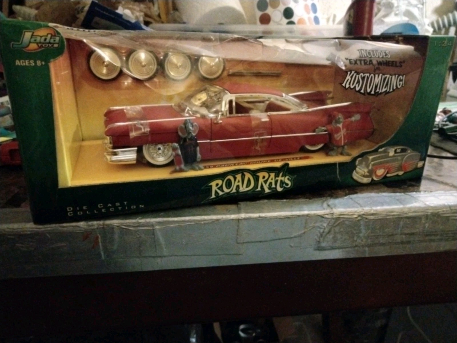 JADA ROAD RATS 1:24 (Customized) “1959 CADILLAC COUPE DE VILLE” RARE! Hood Rats