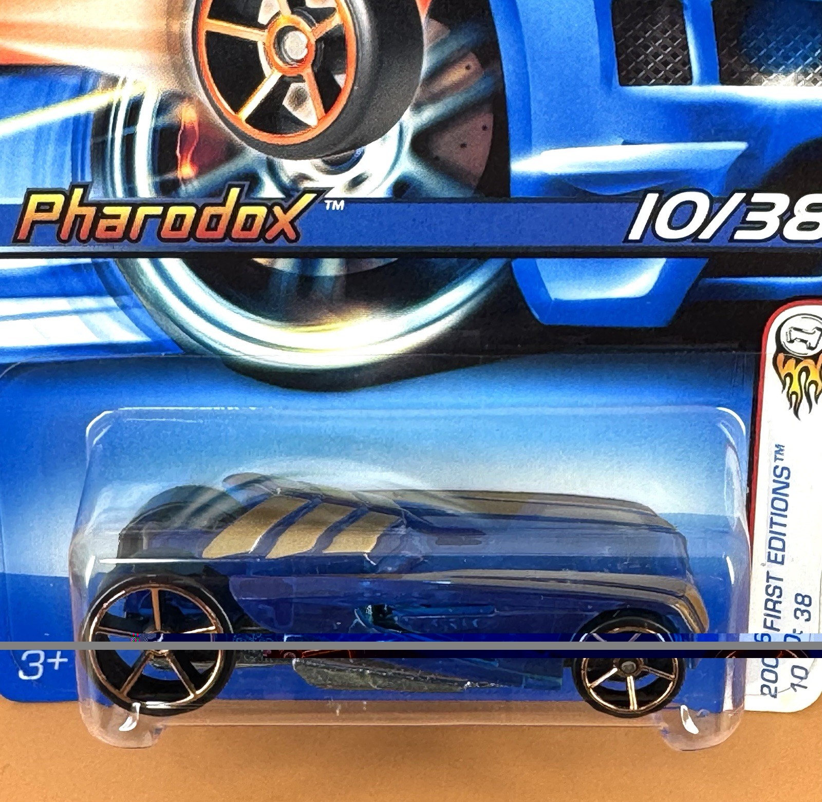 Hot Wheels 2006 First Editions PHARODOX Blue (lot of 2) w/FTE & o5g wheels 10/38
