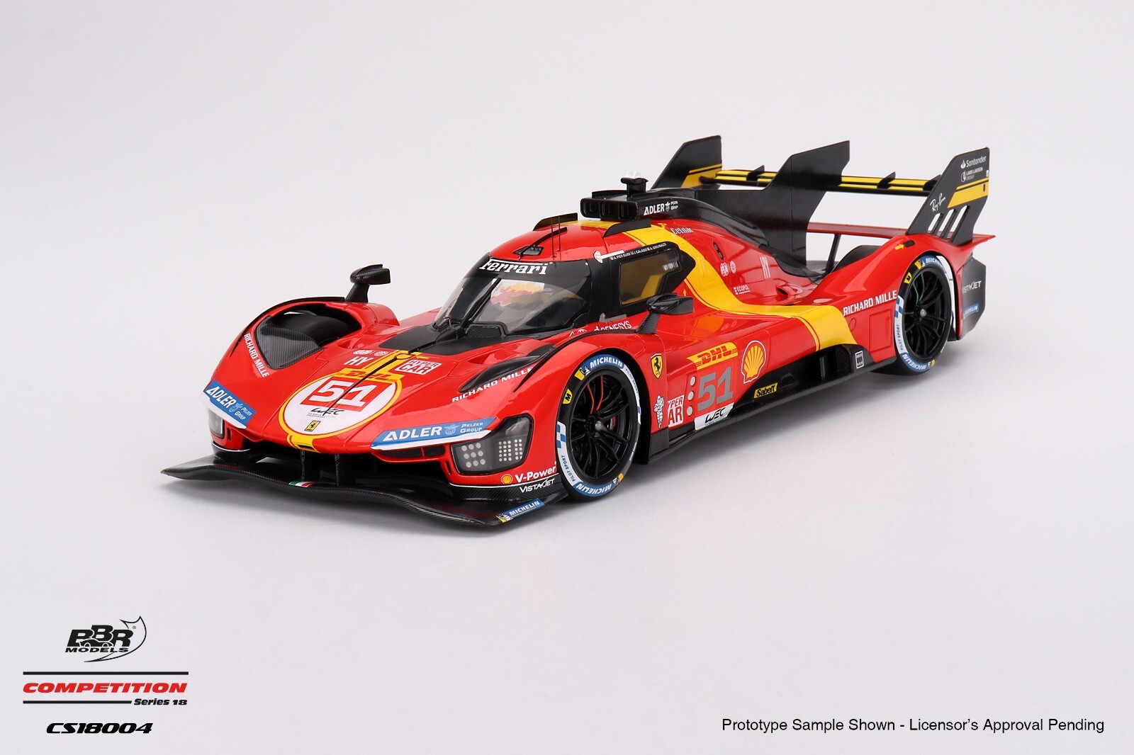 BBR Models 1:18 Ferrari 499P Team AF Corse 2023 #51 WEC 6 Hr of Spa 3rd Place