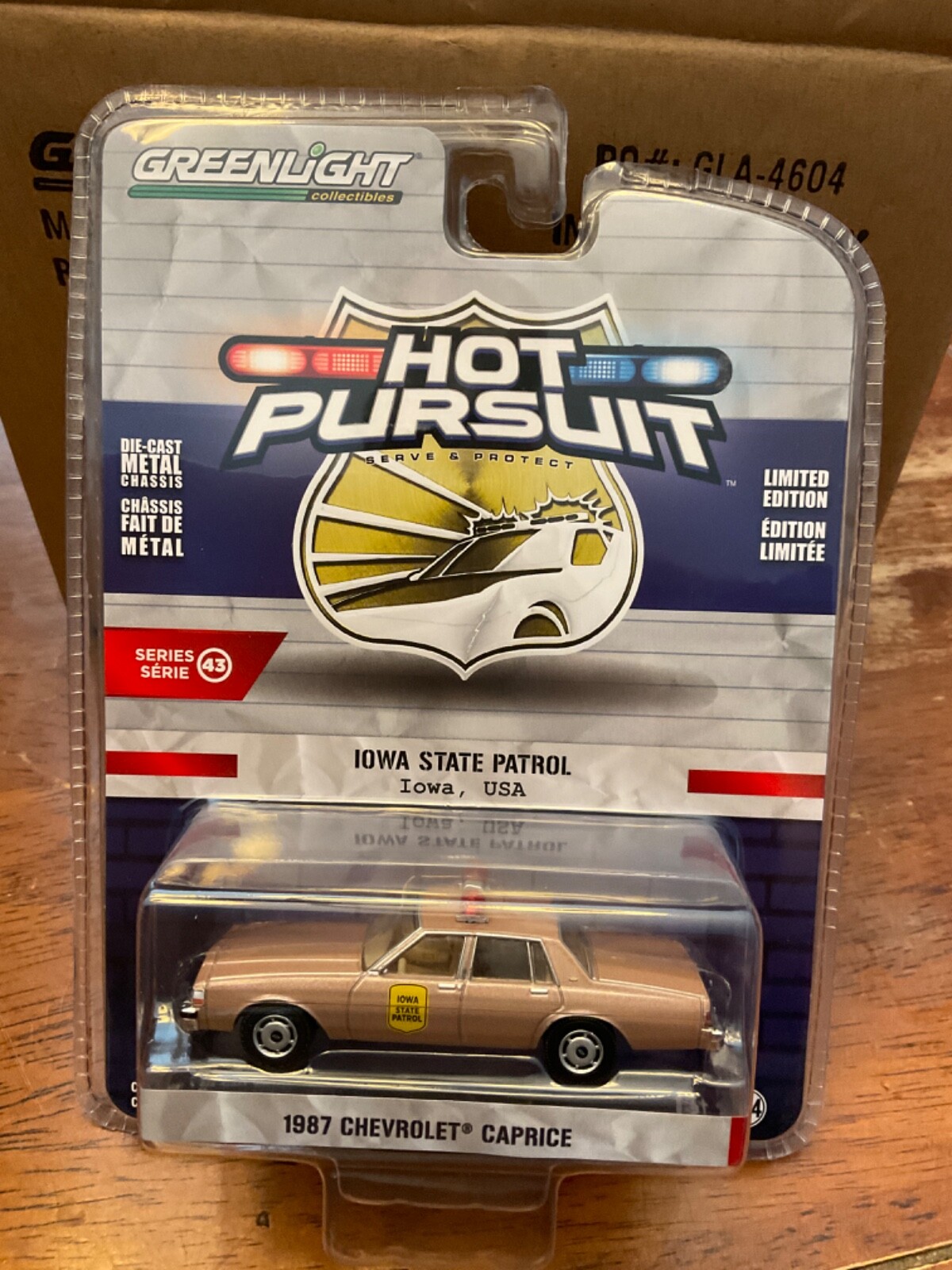 Greenlight Hot Pursuit 1987 Chevrolet Caprice Iowa State Patrol