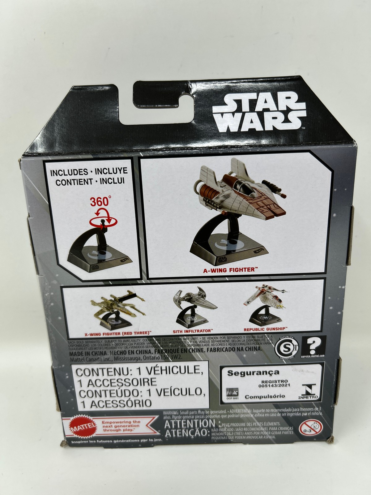 Hot Wheels Star Wars Starships Select Premium Diecast A-Wing Fighter