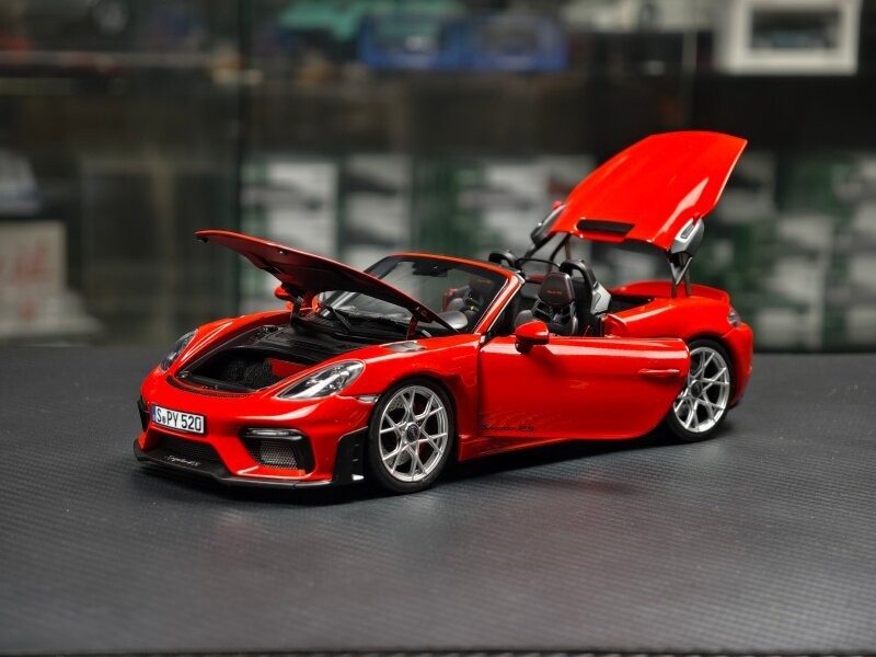 NOREV 1/18 Porsche 718 Spyder RS 2023 Weissach Pack Red Diecast Model 187271