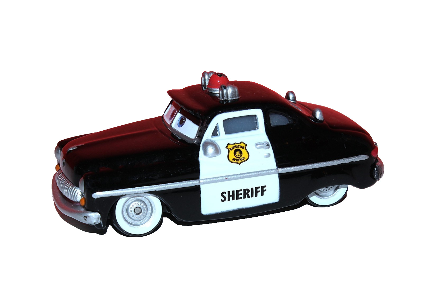 DISNEY PIXAR CARS “SHERIFF” 1949 MERCURY 1:55 DIECAST GOOD/CHIP ON RED LIGHT