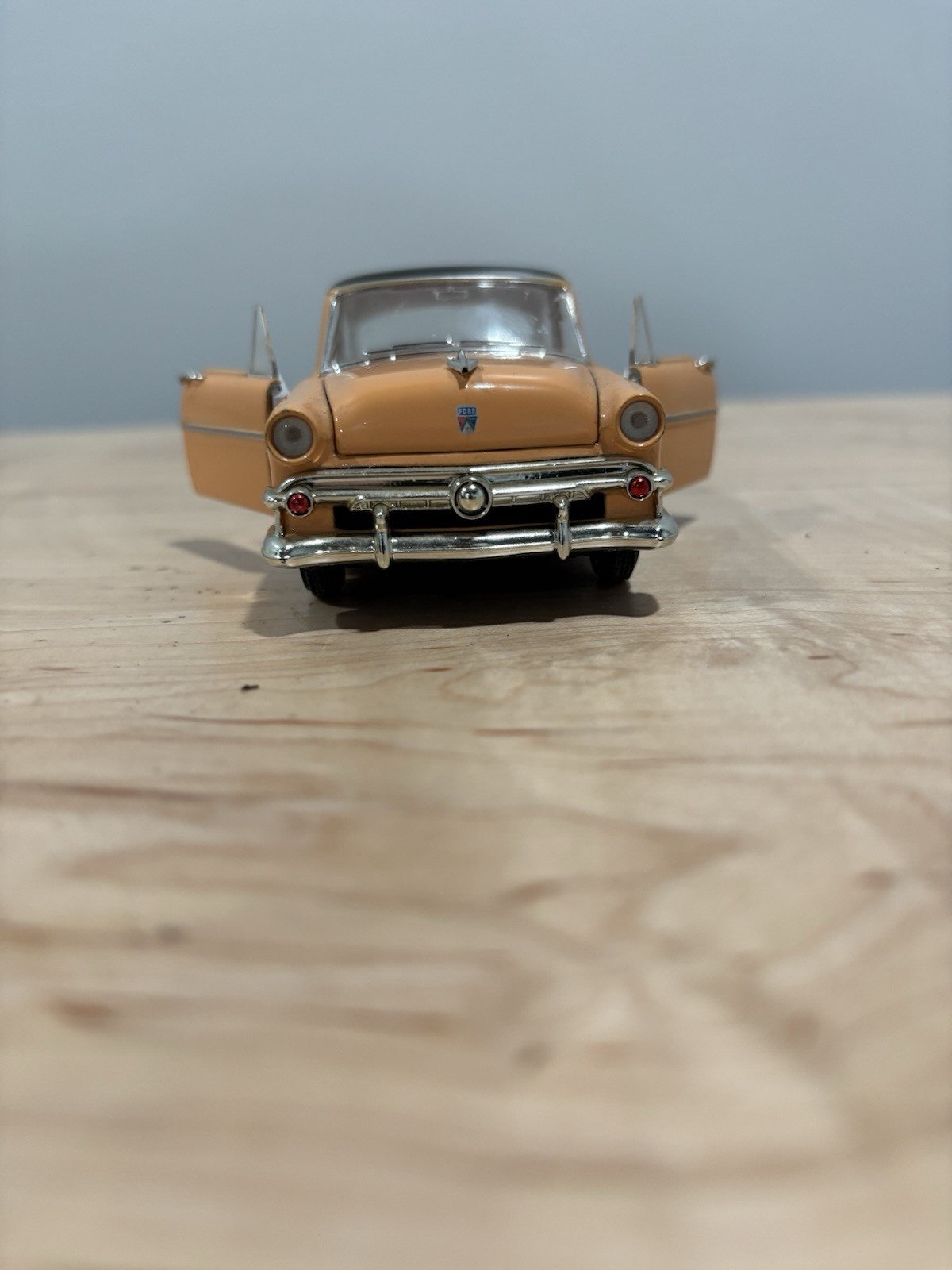 ARKO PRODUCTS 1954 Ford Customline Diecast Car Tan/Black Roof, Opening Doors