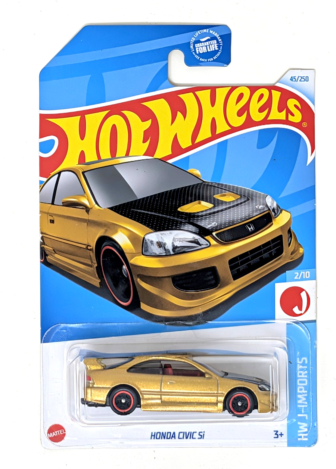 2024 Hot Wheels HW J-Imports 2/10 HONDA CIVIC Si Gold w/Black 5 Sp Red Rims NEW