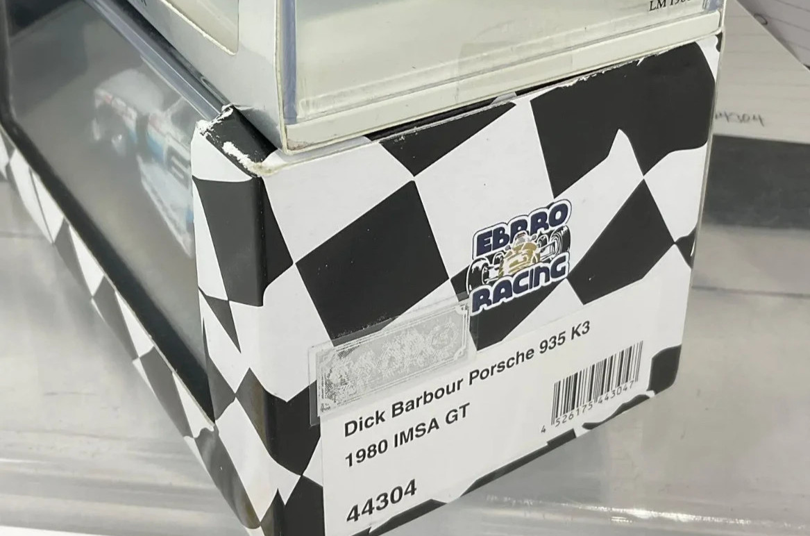 EBBRO Porsche 935 K3 1980 Racing Car Signed/Autographed by Dick Barbour
