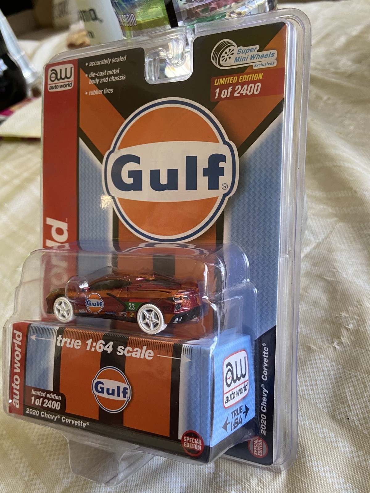 Chase Auto World 2020 Chevy Corvette Gulf Ultra Red Súper Mini Wheels Exclusives