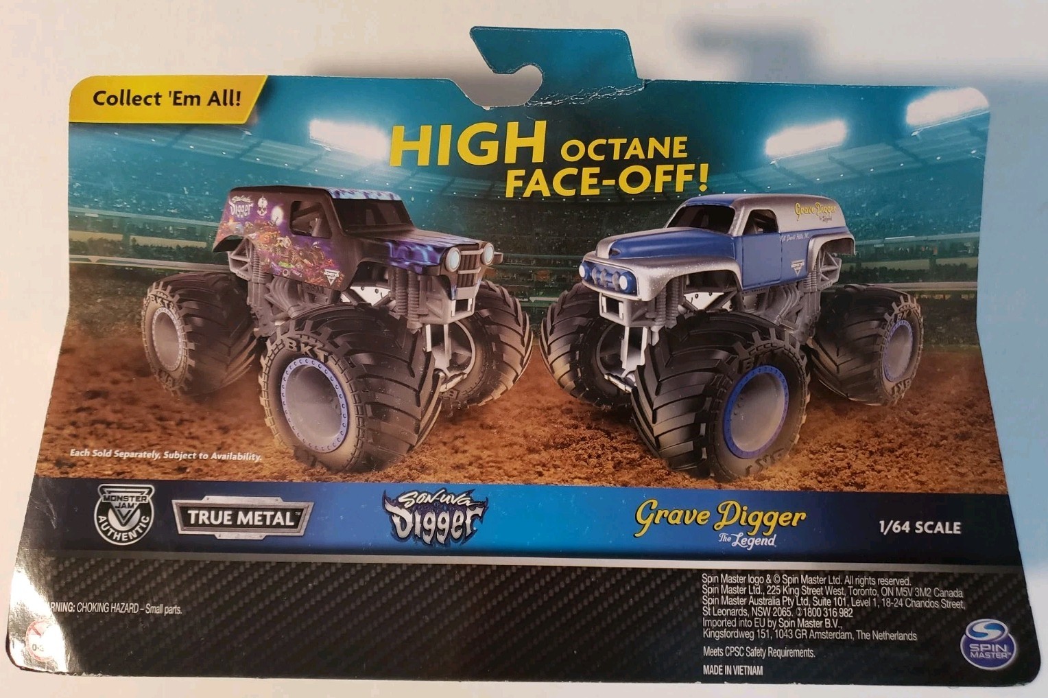 2019 Spin Master Monster Jam Double Down Showdown Big Kahuna & Crushstation New