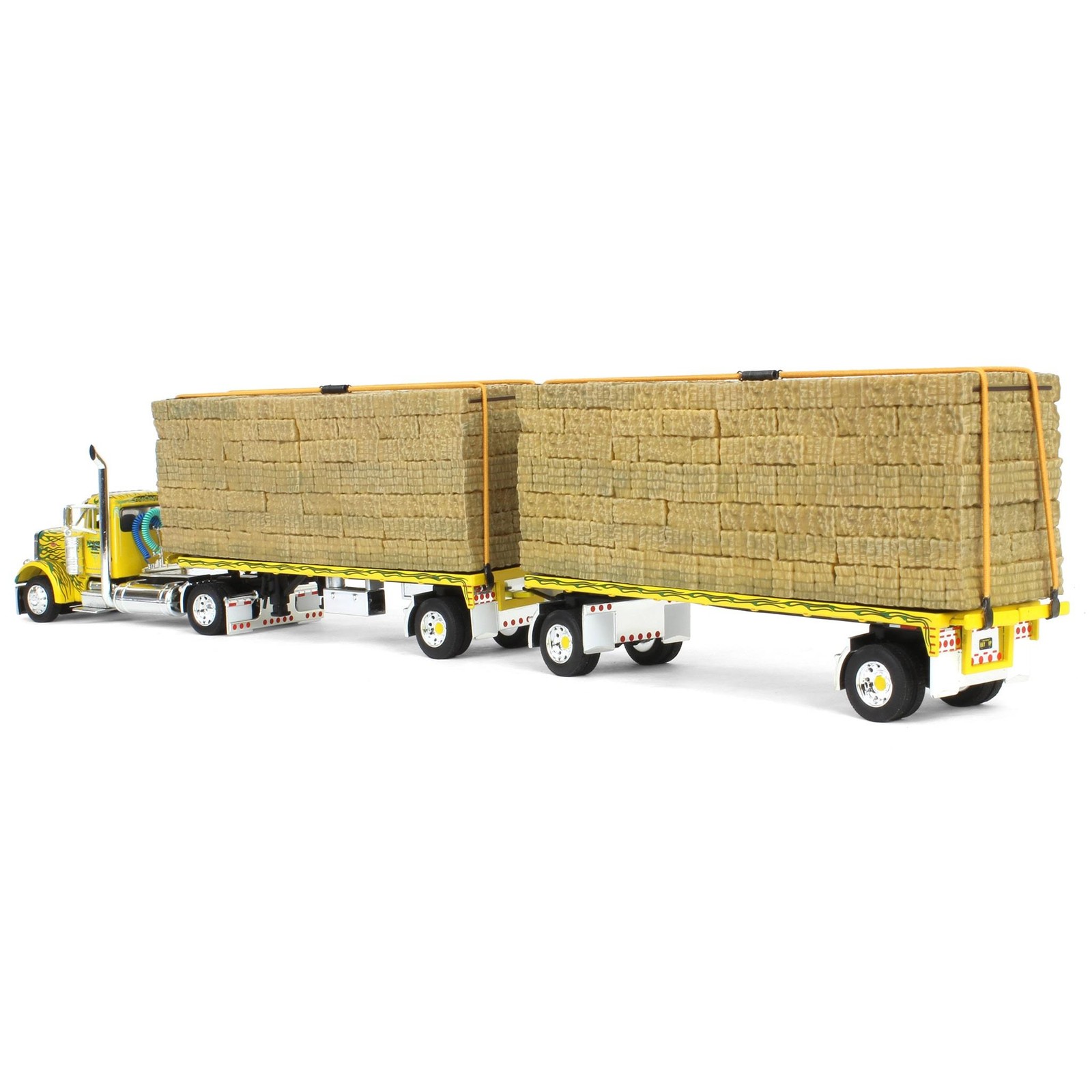 DCP 1/64 Peterbilt 379 & 2 Pup Flatbeds with Loads 2024 NTT’NC Show 69-1815