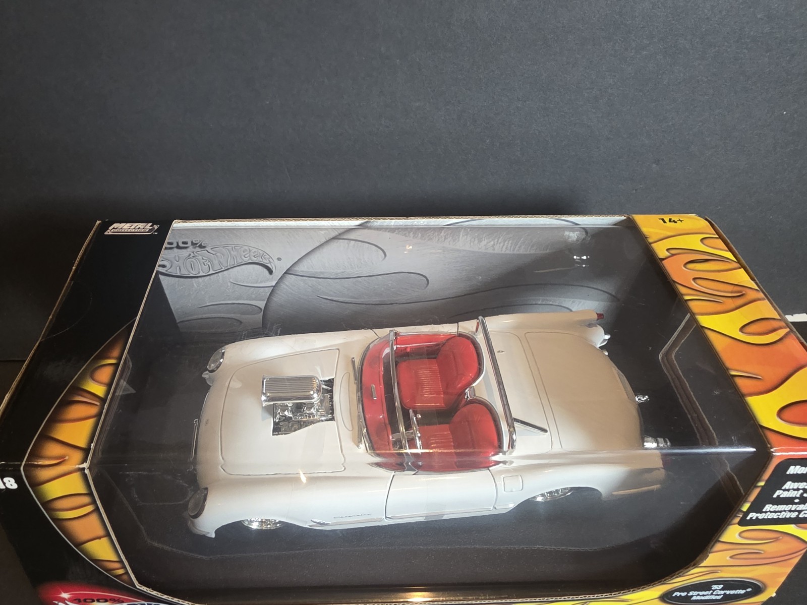 Hot Wheels 1:18 Limited Edition 53 Pro Street Corvette Modified White