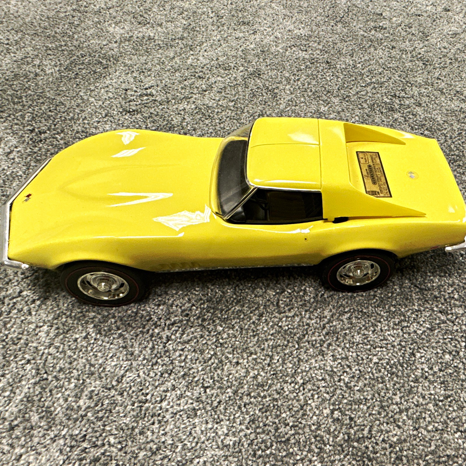 Beam Decanter Series 1968 Chevrolet Corvette Yellow Diecast Model Car