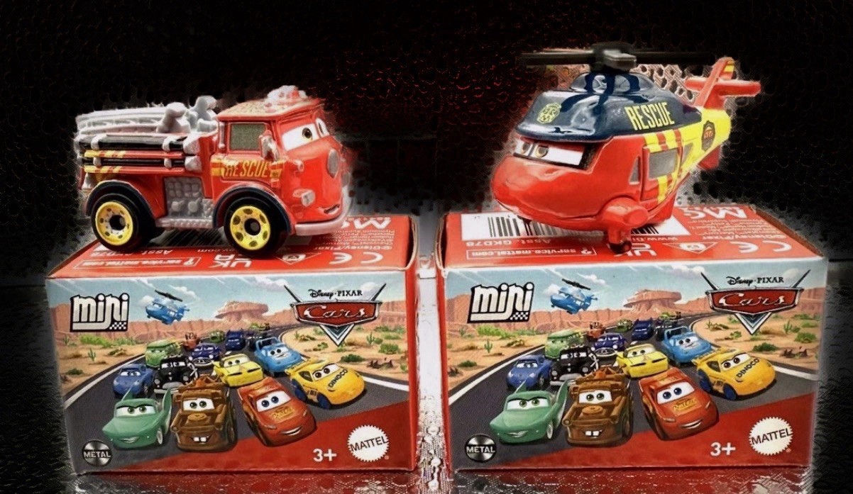🔥 Disney Pixar Cars Mini Racers 2026 S1 Race & Rescue Kathy Copter & Red NIB 🔥