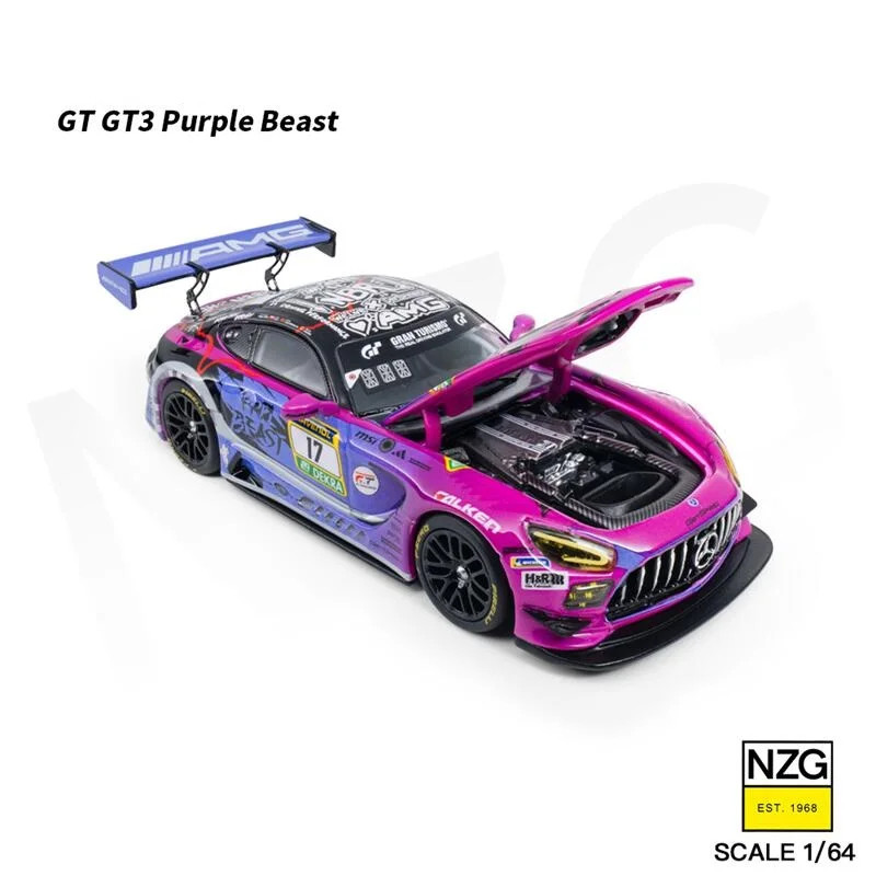 KILO x NZG 1:64 GT GT3 #17 Purple Beast Diecast Model Car