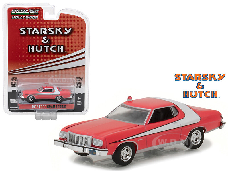 1976 FORD GRAN TORINO RED STARSKY & HUTCH TV SERIES 1/64 CAR GREENLIGHT 44780 A