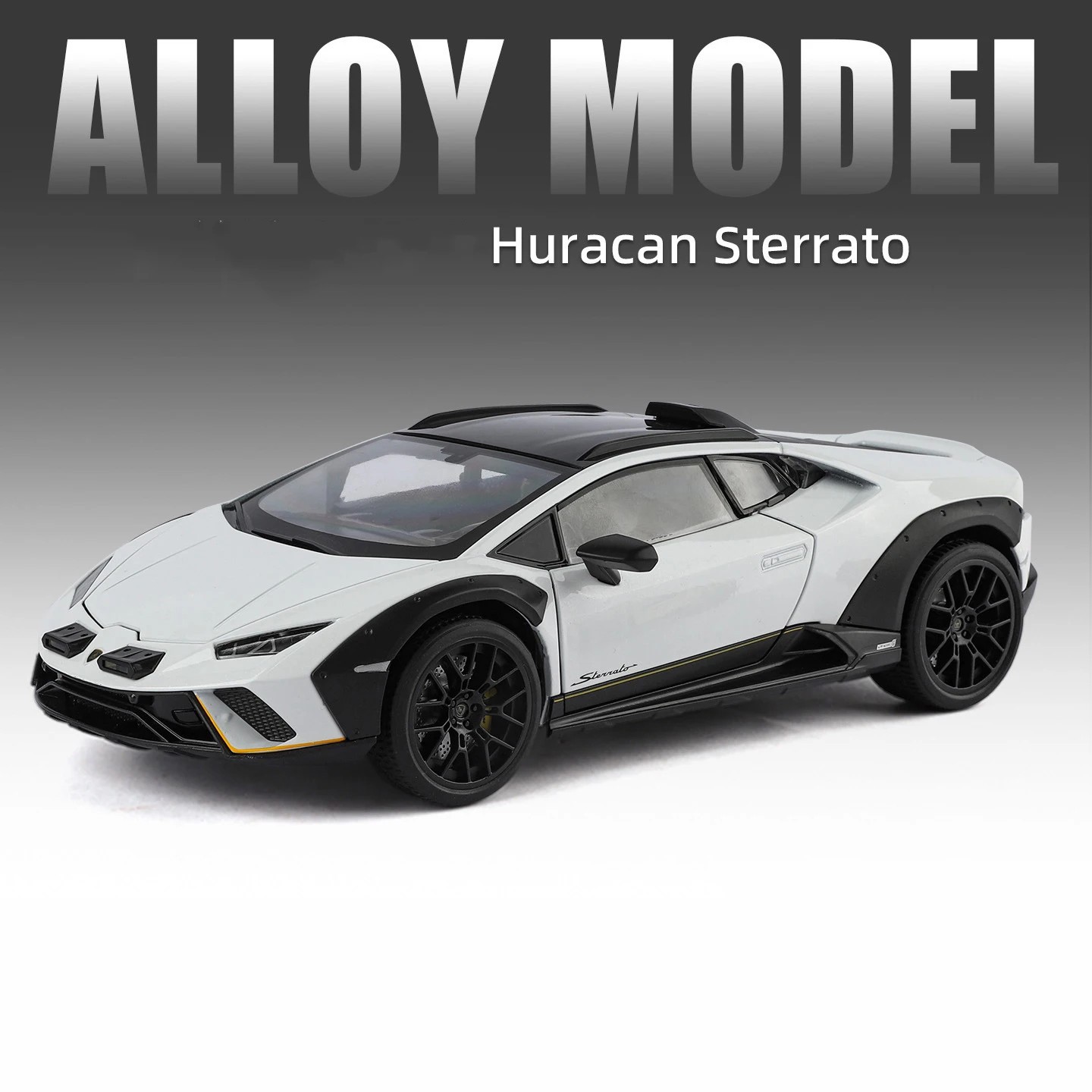 1:18 Lamborghini Huracan Sterrato Alloy Sports Car Model Diecast Metal Track Rac