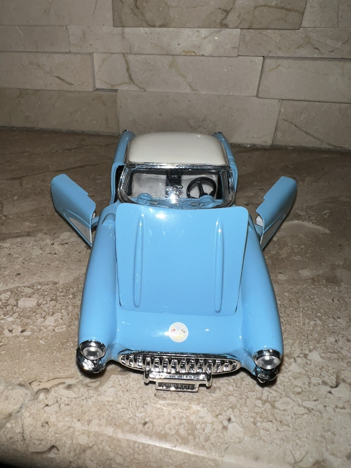1957 Chevy Corvette Light Blue/White 5.5″
