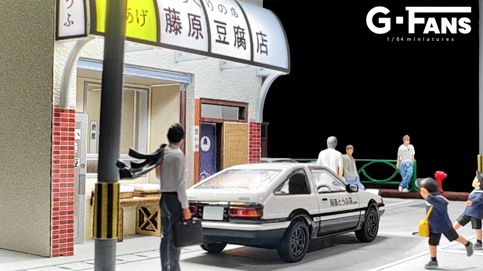 1/64 Diorama Model Car Garage Model LED Lighting City Building Scene Model Toy