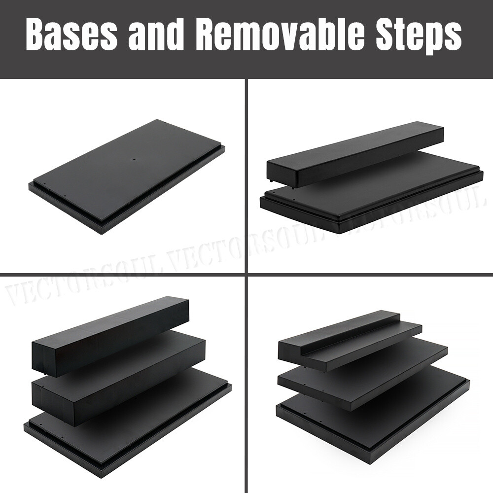 1/2/3/4 Steps Acrylic Display Case Dustproof Box Action Figures 1/64 Diecast US