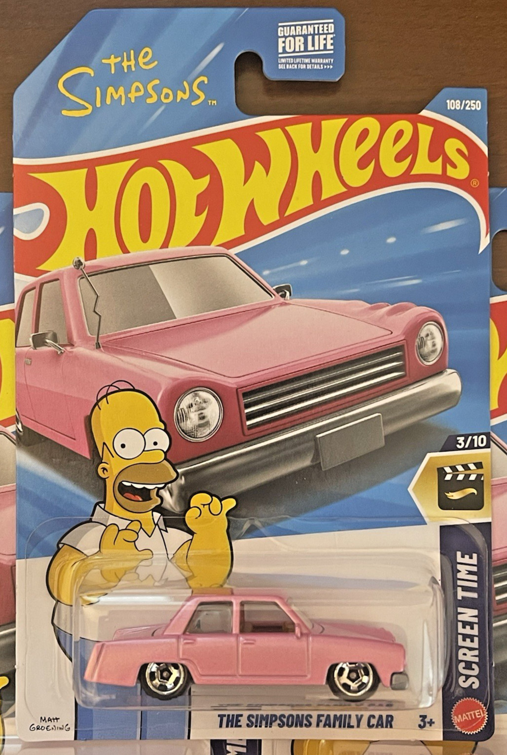 5x 2026 Hot Wheels The Simpsons Family Car Pink Screen Time