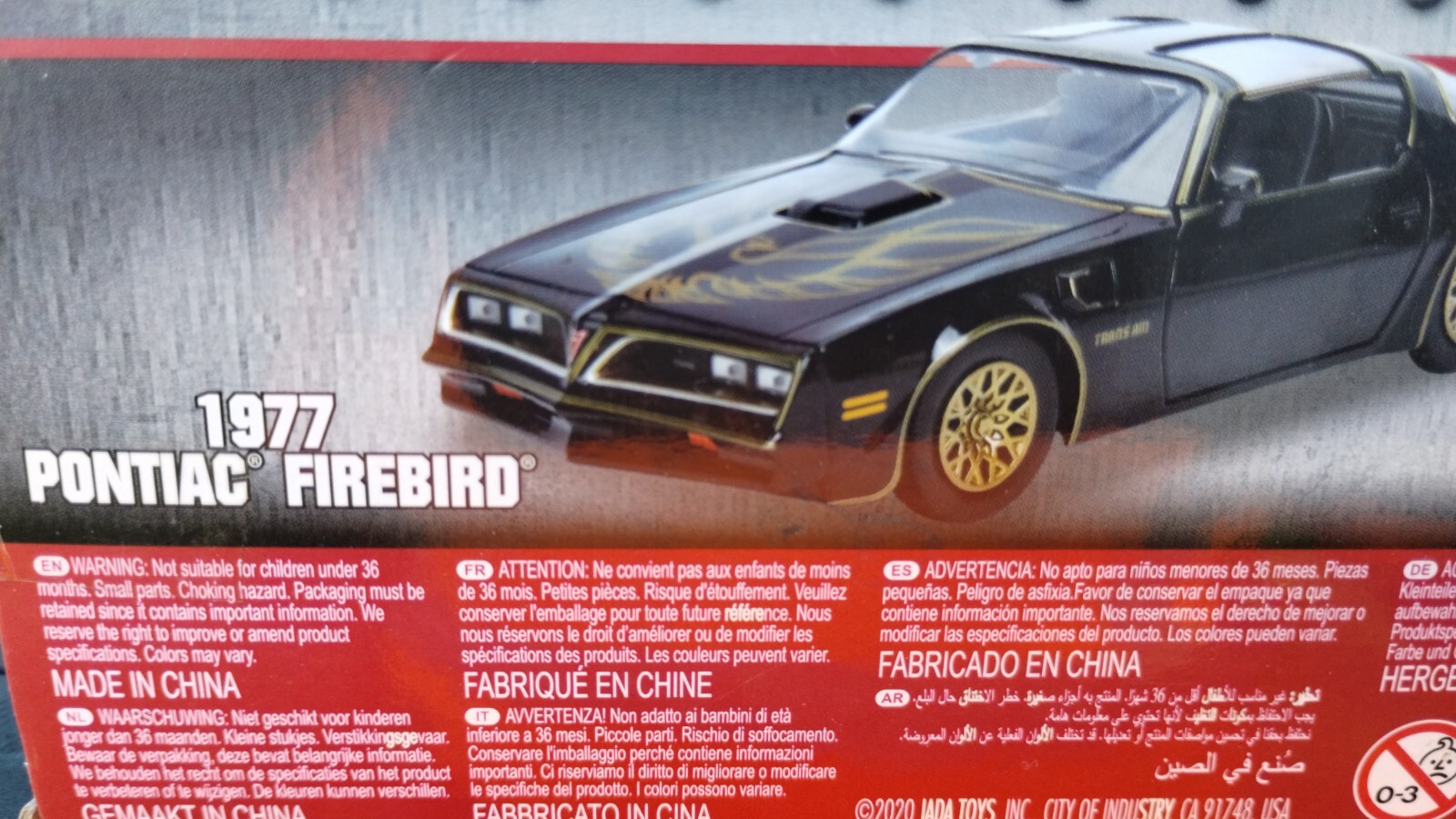 Jada Toys Smokey & Bandit 1977 PONTIAC FIREBIRD 1:32 DieCast model Car new black
