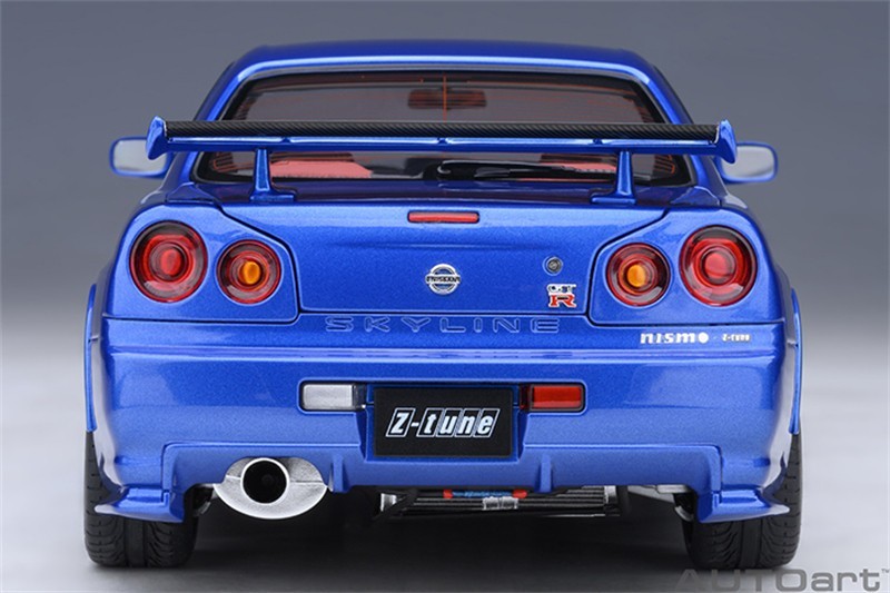 AUTOart 1/18 Nissan NISMO R34 GT-R Z-tune Blue Diecast Car Model 77462