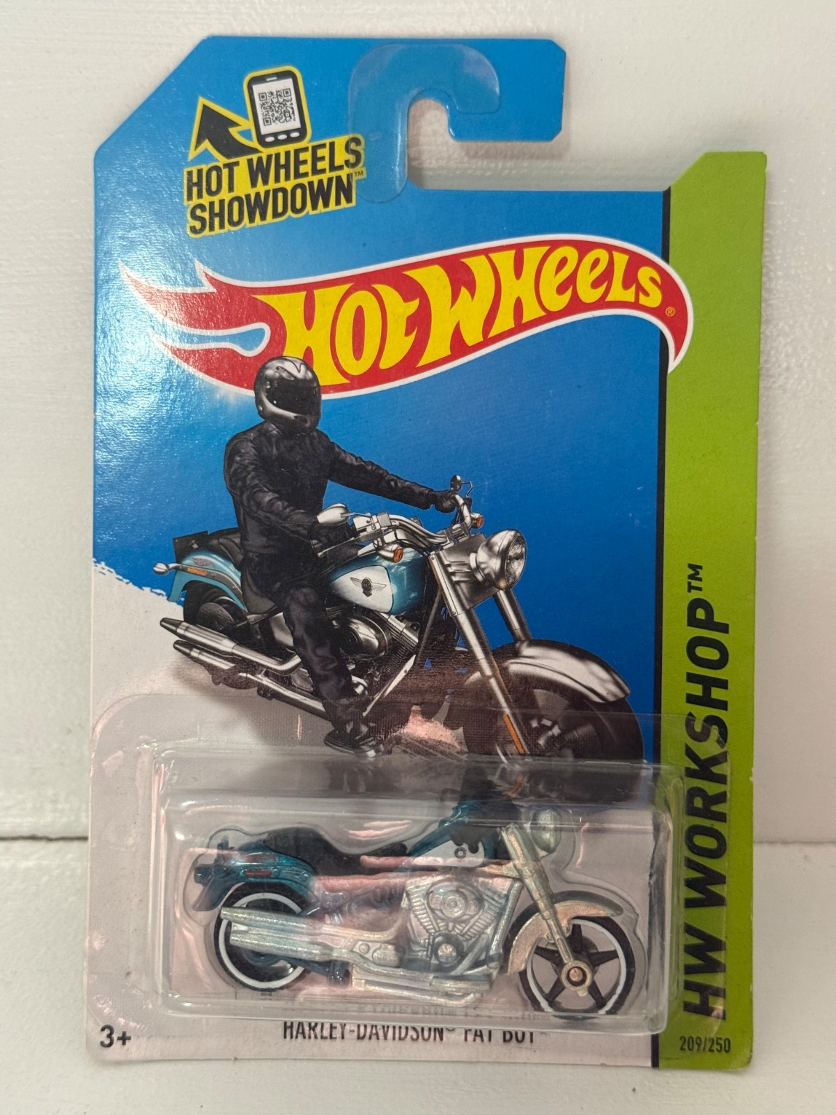 2014 HOT WHEELS SUPER TREASURE HUNT HW WORKSHOP HARLEY-DAVIDSON FAT BOY 1:64