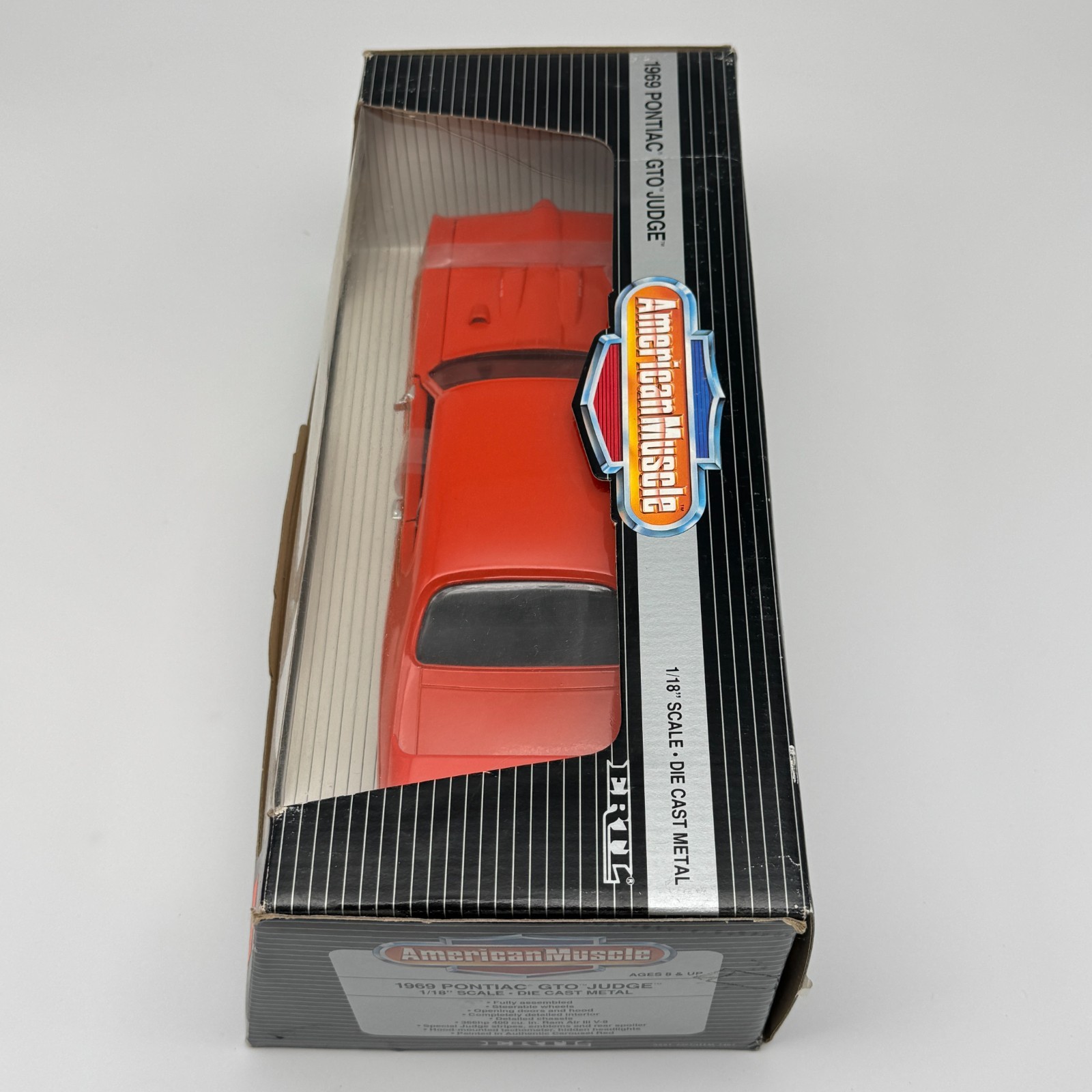 Ertl American Muscle 1969 Pontiac GTO Judge Carousel Red 1:18 Scale Diecast NIB