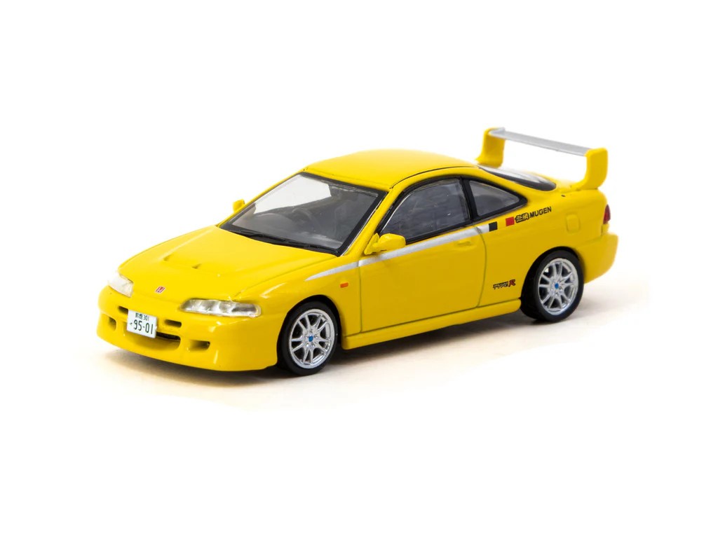 Tarmac Works Sunlight Yellow Honda Integra TYPE R DC2 MUGEN 1:64 T64G-TL059-YL