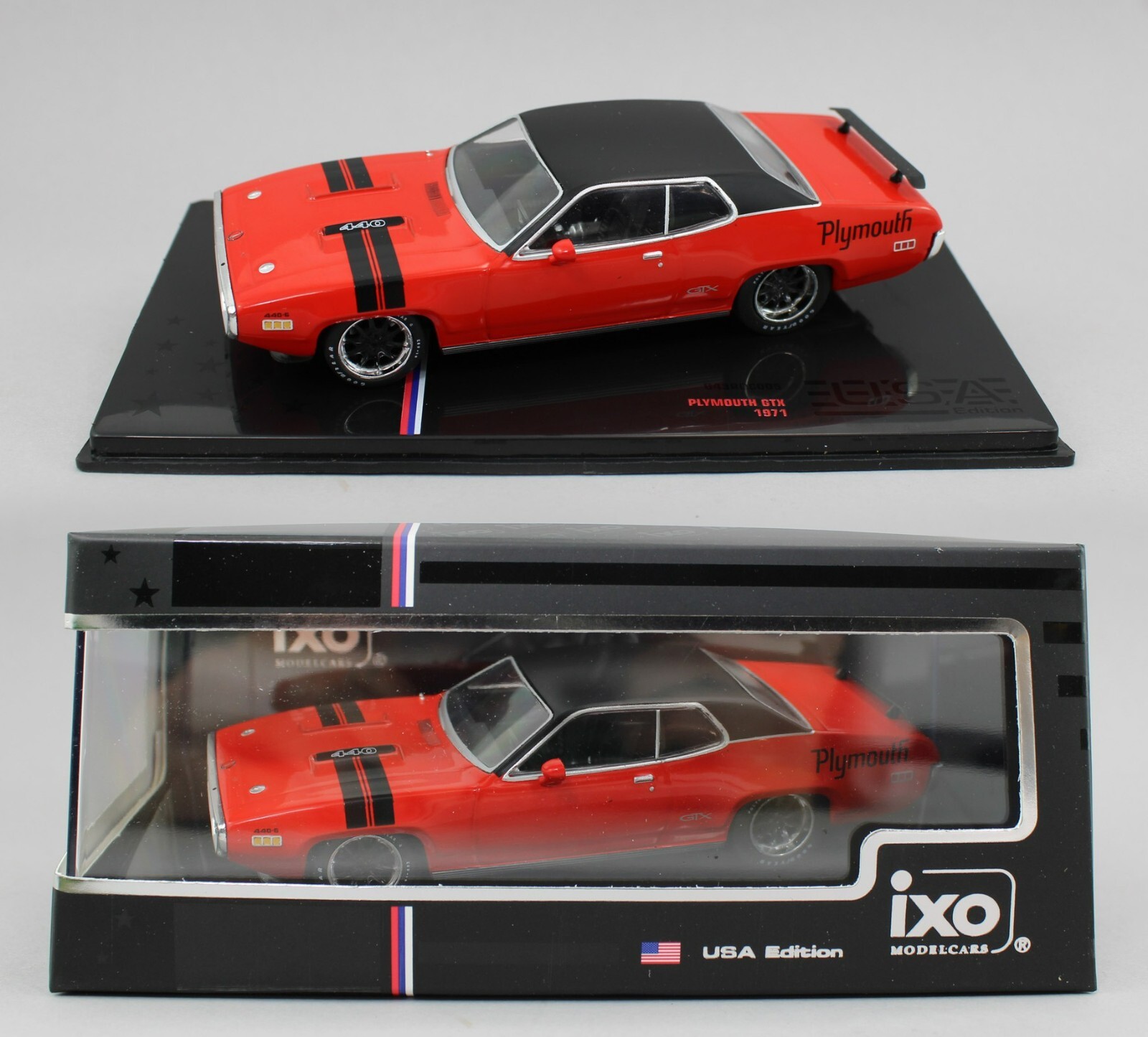 1:43 IXO Models *RED* 1971 Plymouth GTX *DIECAST* NIB!