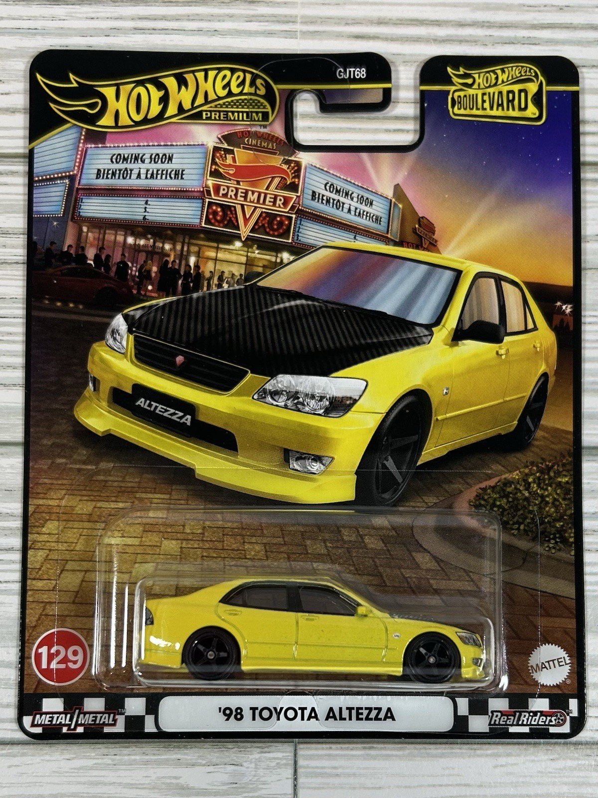 2025 Hot Wheels Premium Boulevard Yellow ’98 Toyota Altezza #129