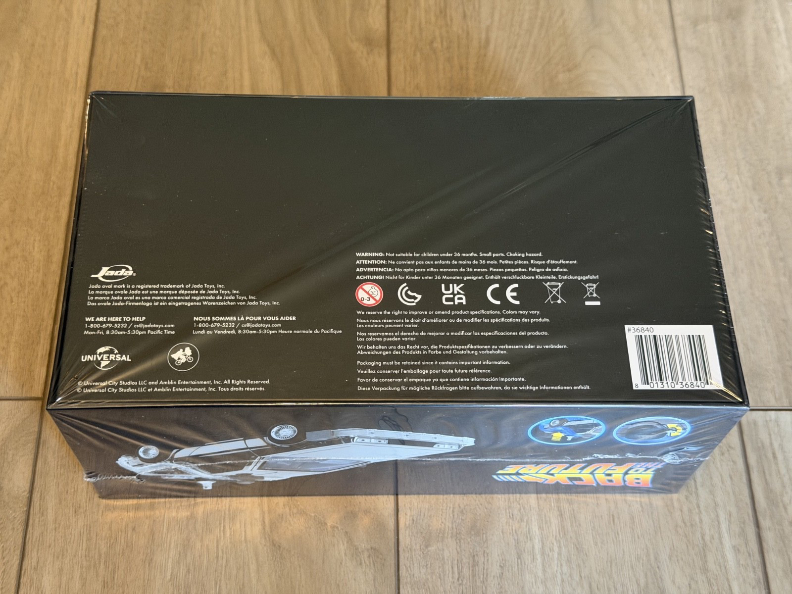 1:24 Back to the Future – DeLorean Time Machine – Chrome 40th Anniversary – JADA