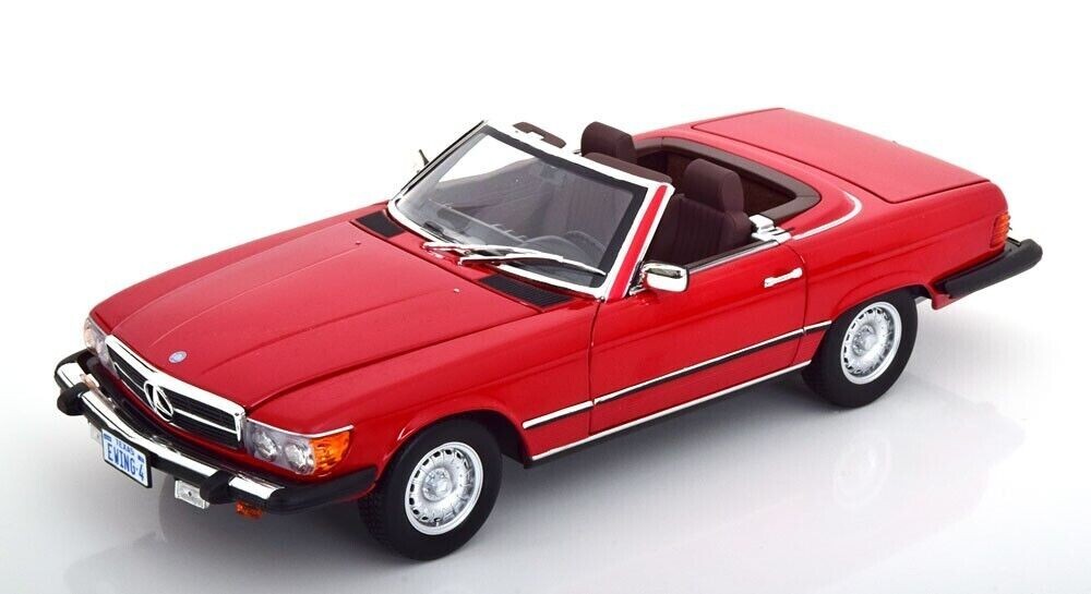 NOREV 1979 Mercedes 450SL USA Version (R107) Cabriolet Red 1:18*Brand New!