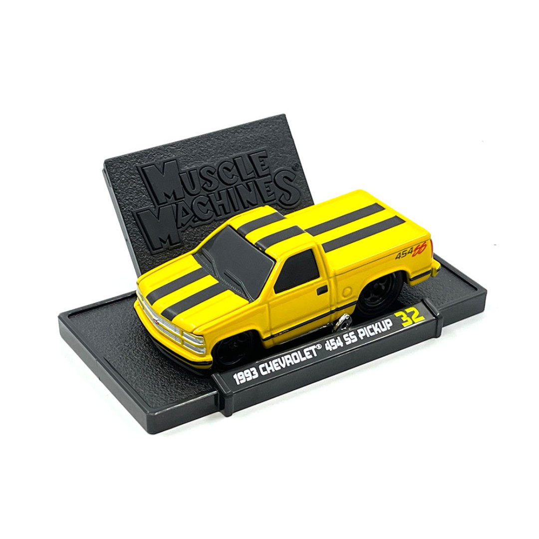 Muscle Machines 1:64 1993 Chevrolet 454 SS Pickup Truck Limited Edition – Yellow