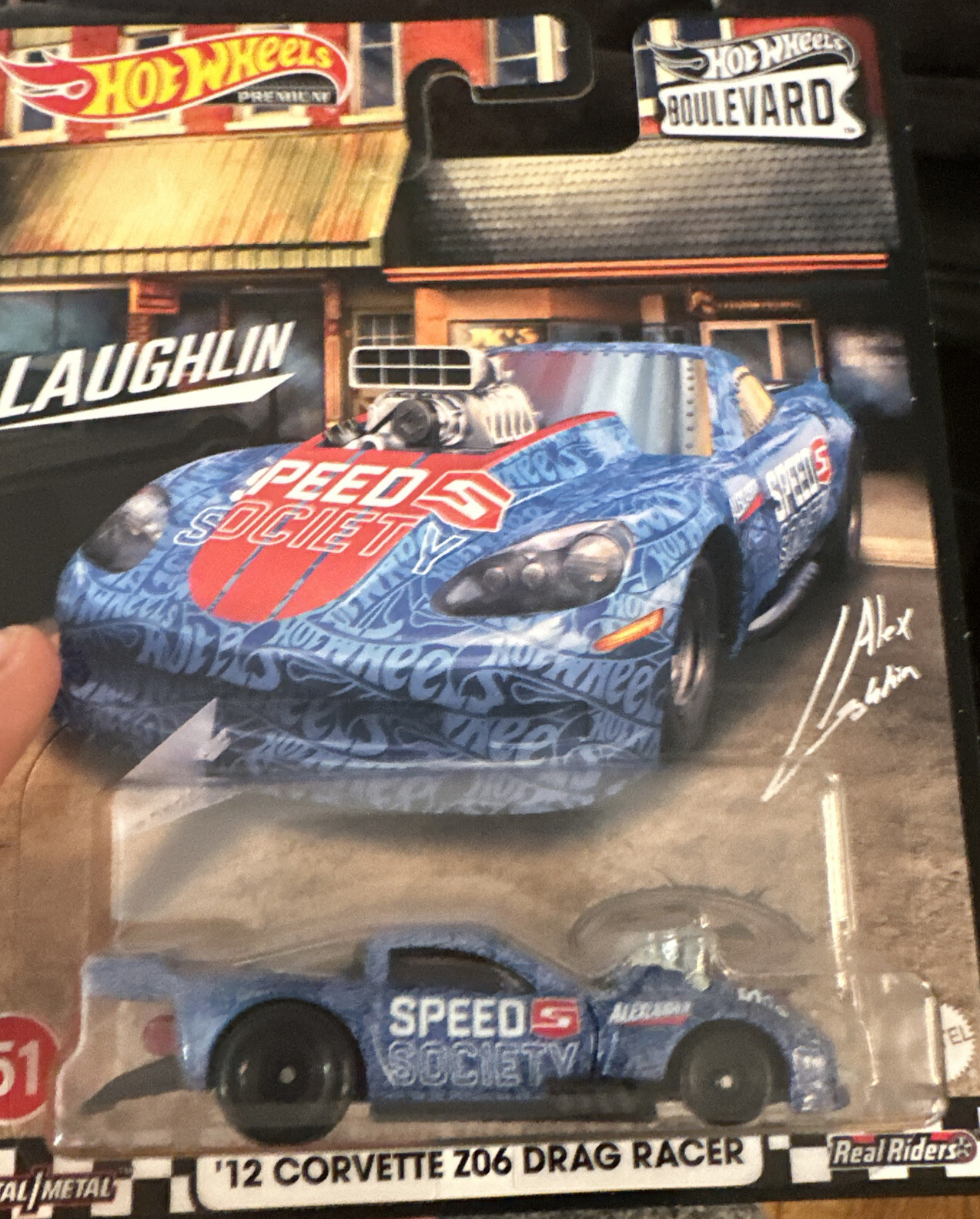 Hot Wheels 1:64 Corvette Z06 Drag Racer Diecast Car – GRL96