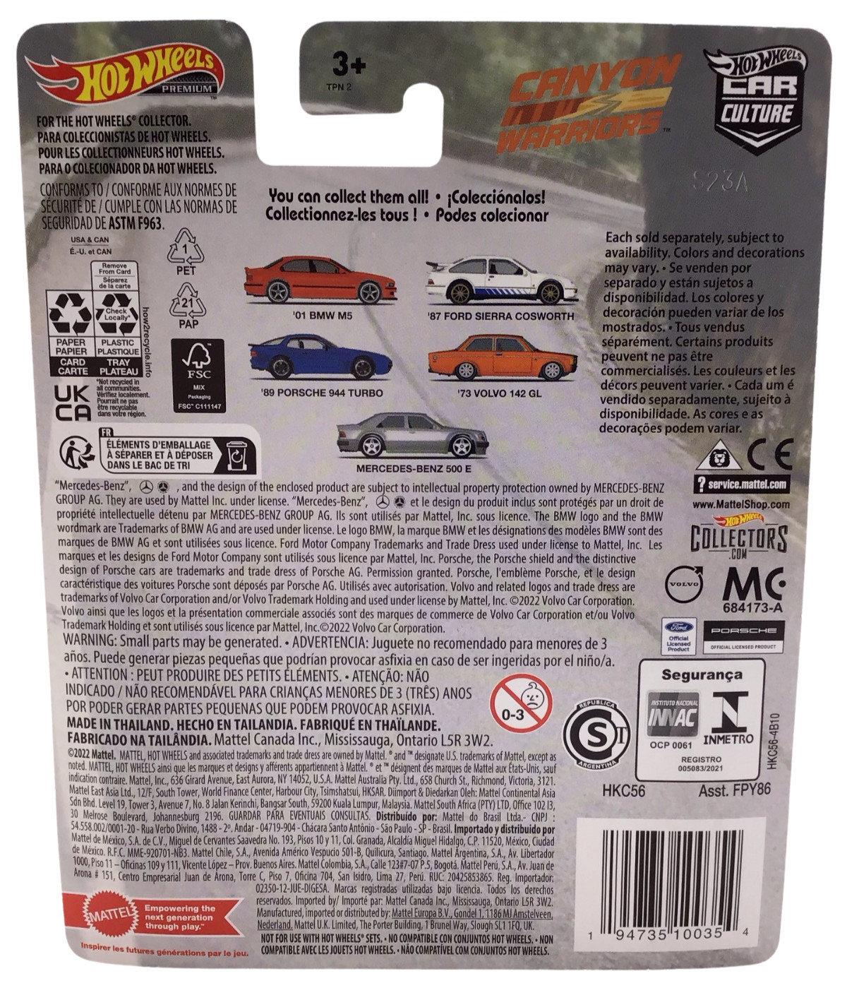 Hot Wheels Premium Car Culture ’89 PORSCHE 944 TURBO Mattel Die-Cast Model 3/5