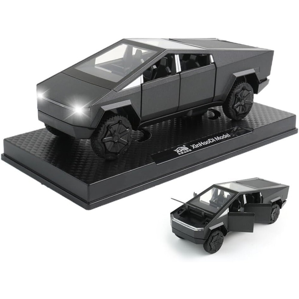 1/32 Scale Tesla Pickup Truck Alloy Car Model Diecast Metal with Sound Light