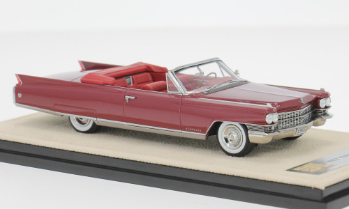 1963 Cadillac Eldorado Biarritz Open Roof Matador Red Metallic in 1:43 scale
