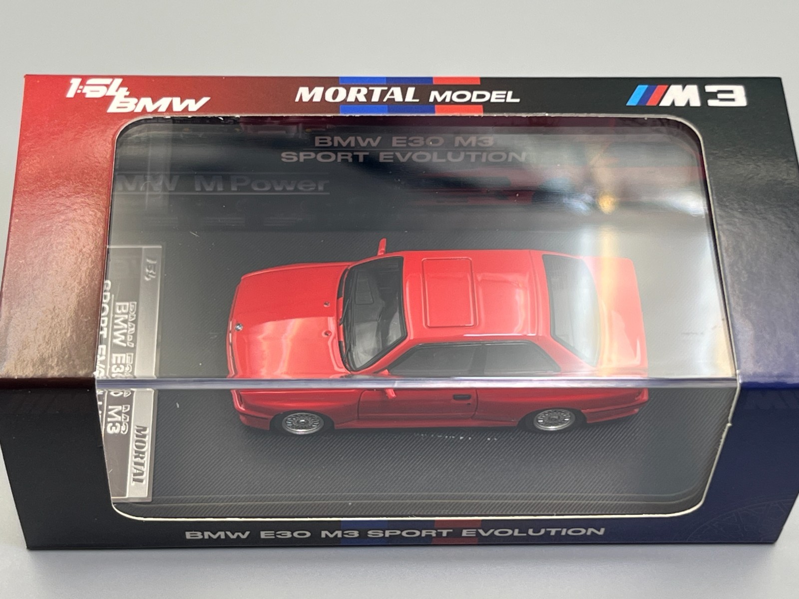 BMW E30 M3 Sport Evolution Red 1/64 scale Mortal Model with case