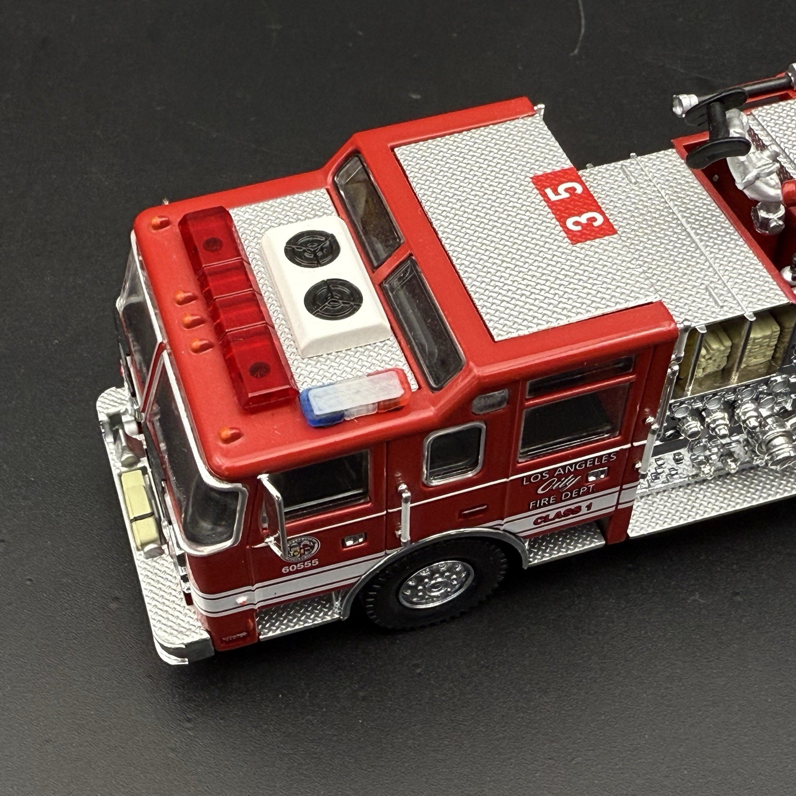 2 Pack 1/64 Mini Whelen Edge Blue Clear Red Lightbar Gray Top Police Fire EMS