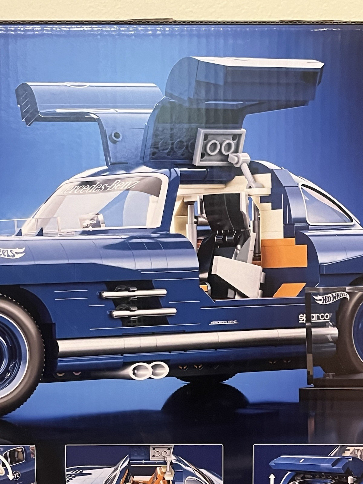 Mattel Brick Shop Hot Wheels Premium Series Building Set Mercedes-Benz 300 SL