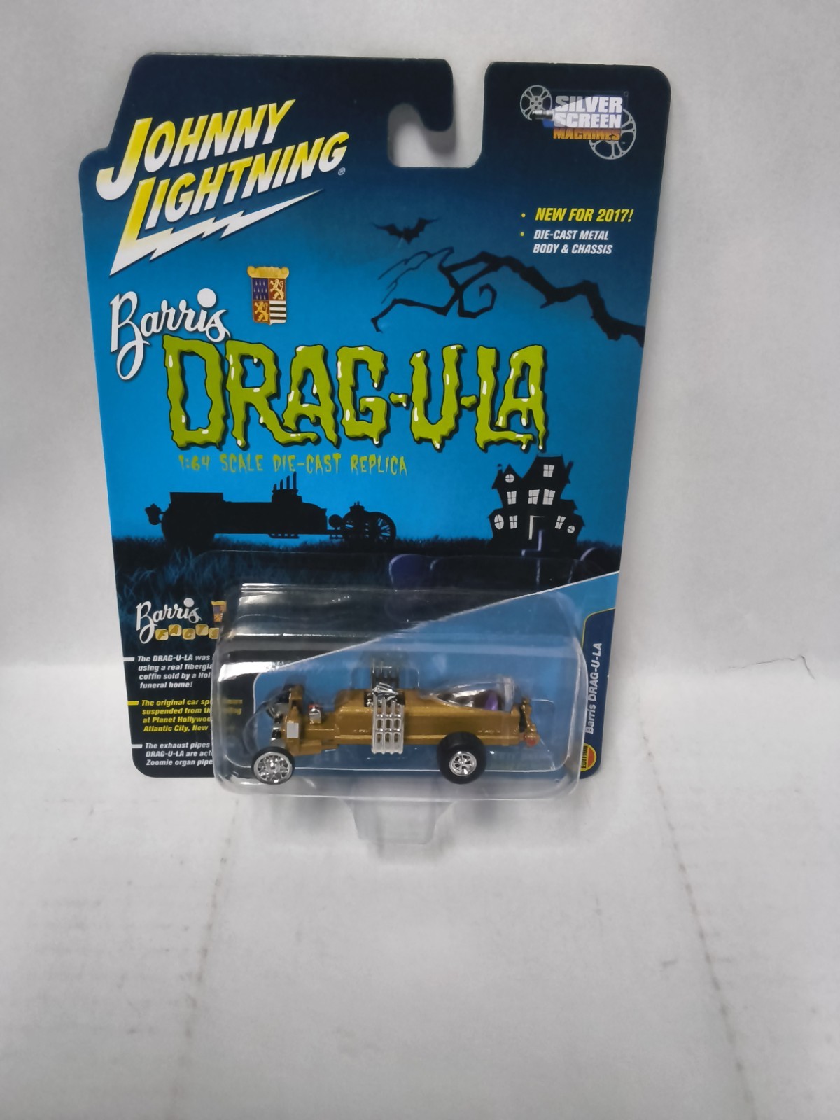 Johnny Lightning Barris Drag-U-La 1966 Ford 1:64 Silver Screen Gold Unopened