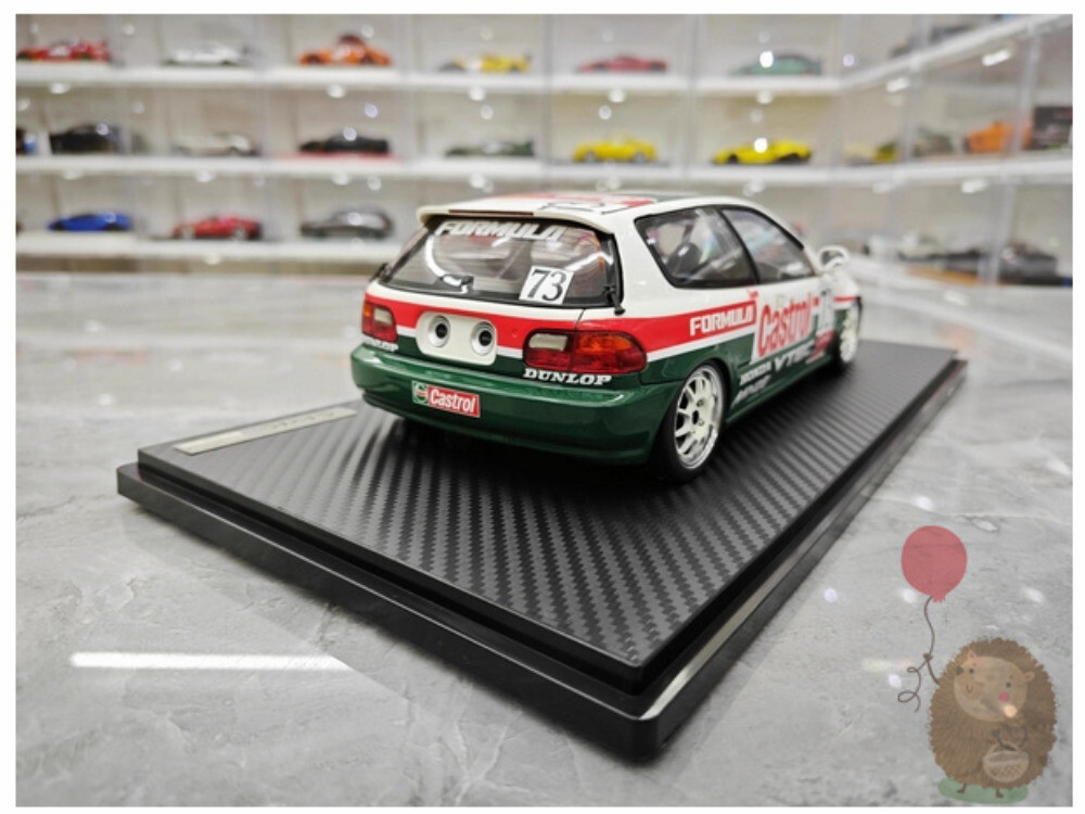 IG 1/18 Honda CIVIC EG6 #73 Resin model Diecast Model Car Simulation Boys Gifts
