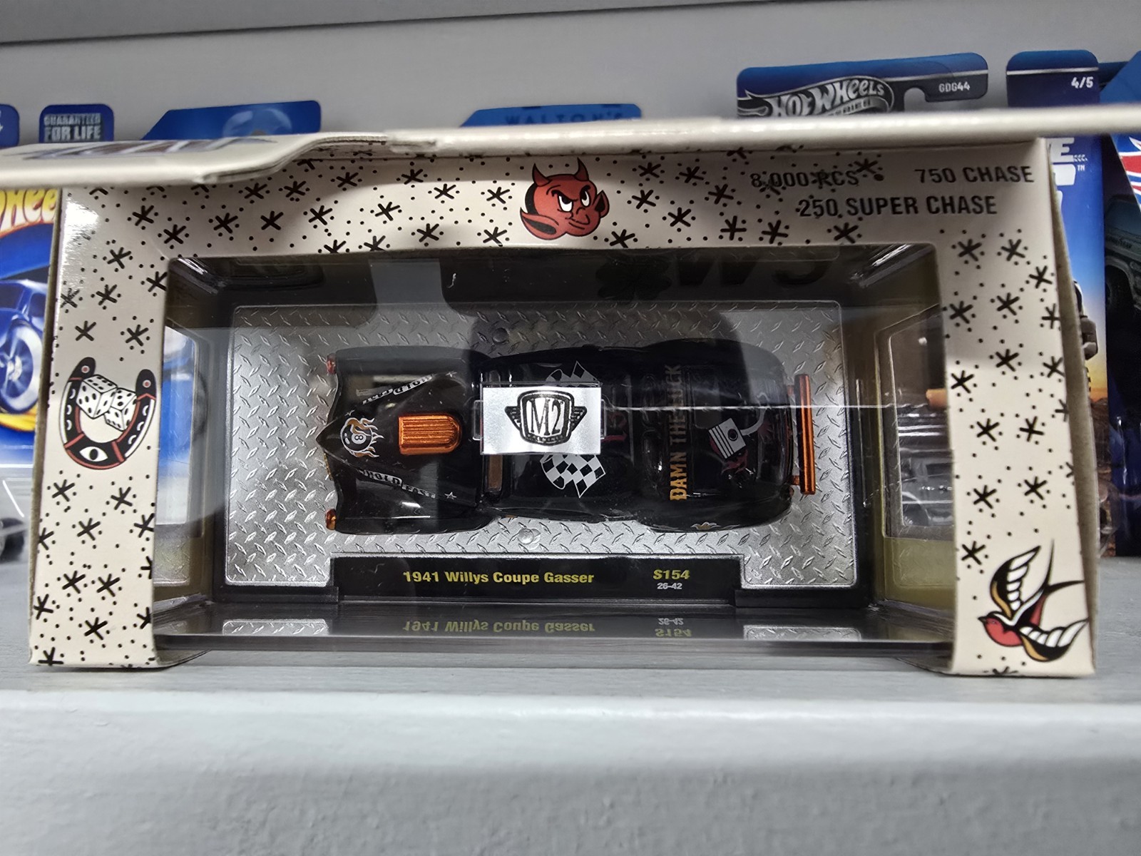M2 Machines 1941 Willys Coupe Gasser S154 Flash & Diecast CHASE