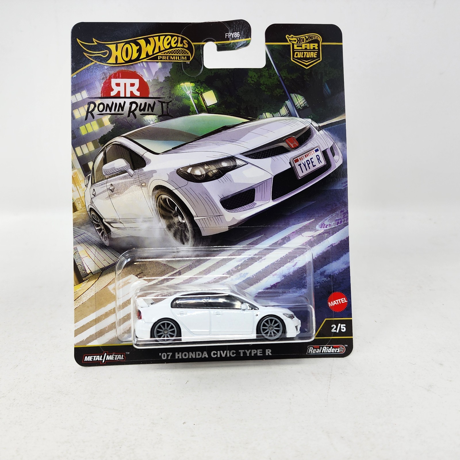’07 Honda Civic Type R * WHITE * 2025 Hot Wheels Car Culture RONIN RUN 2 R2